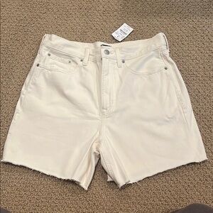 NWT J Crew Shorts Ecru high rise relaxed denim short